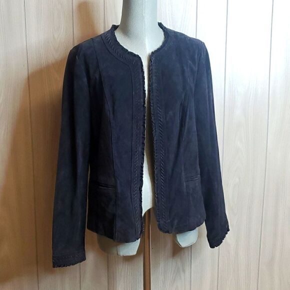 Kasper | Structured Suede Leather Jacket - Picture 1 of 9